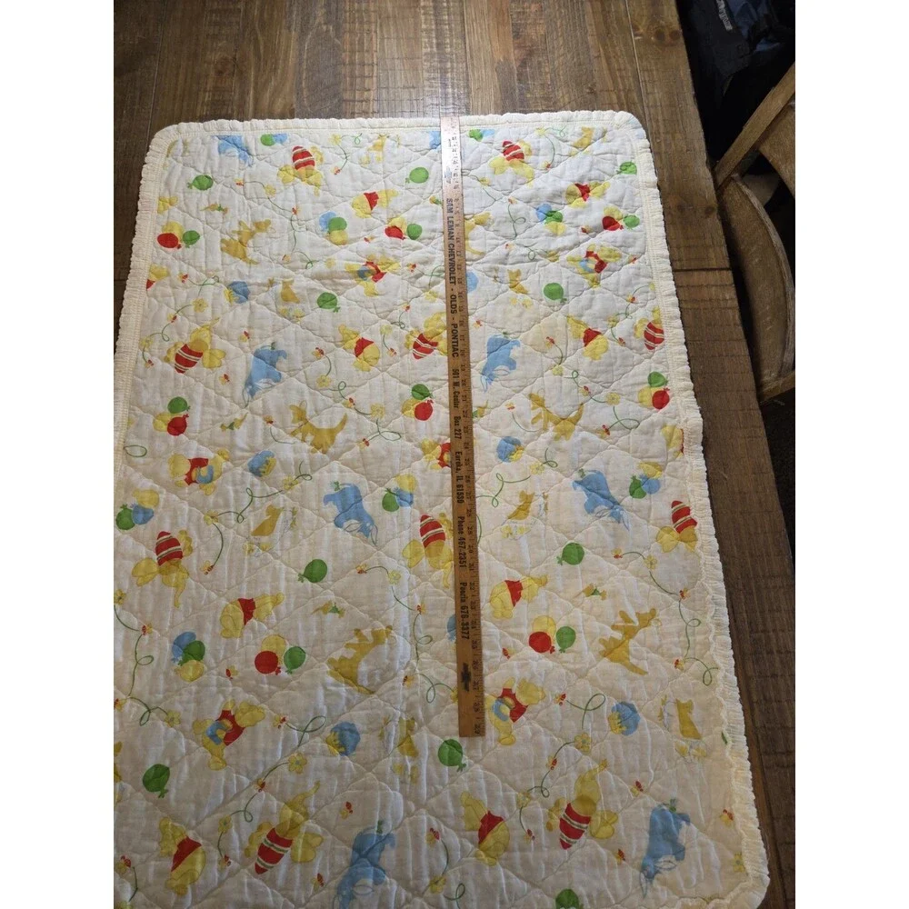 Vintage Winnie The Pooh Bed Crib Blanket